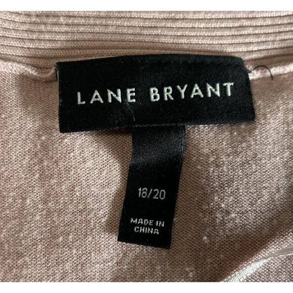 Lane Bryant Womens 18/20 Mauve Open Front Long Cardigan Ribbed Knit Sweater - Picture 8 of 9